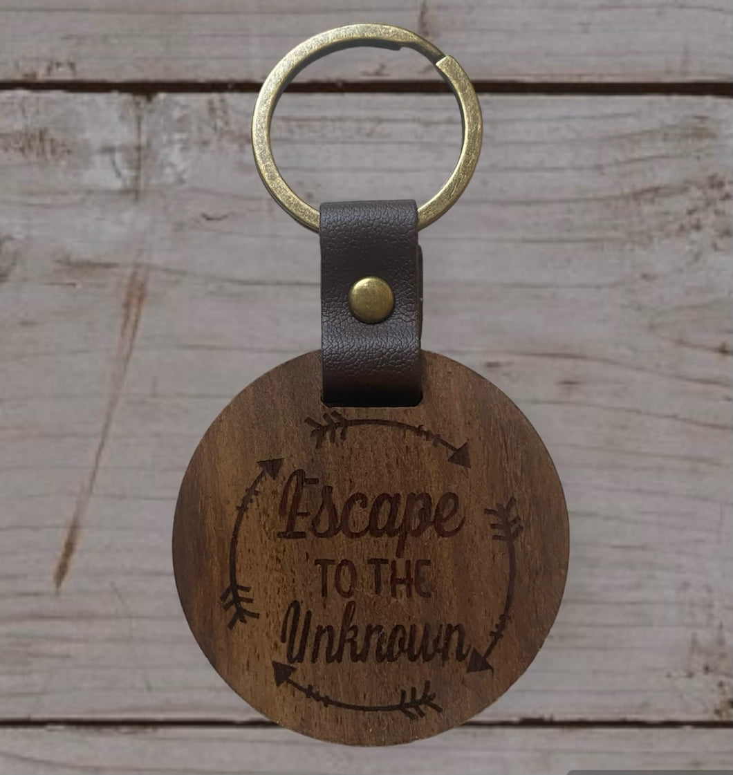 Wooden Key Chain - Round